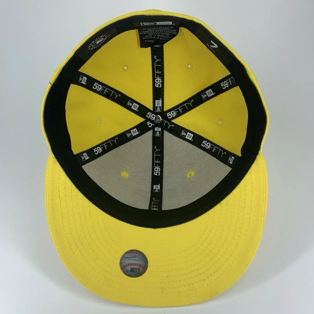 Texas Rangers Hat Yellow Tonal New Era 59FIFTY Fitted Size 7 MLB Baseball Cap
